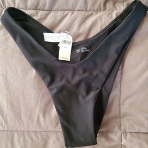 Aerie Black Cheekier Swim Bottoms Size Small